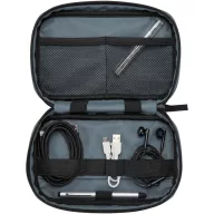   Husa tech pentru calatorie, Everestus, 2610E18291, 21.5x13x5 cm, Poliuretan, Albastru Hale