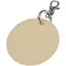 Breloc rotund cu clips, Everestus, 2610E18151, Ø7.5 cm, Poliuretan, Bej Oatmeal