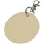 Breloc rotund cu clips, Everestus, 2610E18151, Ø7.5 cm, Poliuretan, Bej Oatmeal