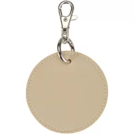   Breloc rotund cu clips, Everestus, 2610E18151, Ø7.5 cm, Poliuretan, Bej Oatmeal