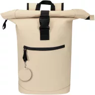   Breloc rotund cu clips, Everestus, 2610E18151, Ø7.5 cm, Poliuretan, Bej Oatmeal