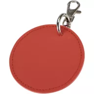   Breloc rotund cu clips, Everestus, 2610E18152, Ø7.5 cm, Poliuretan, Rosu Brick