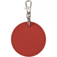   Breloc rotund cu clips, Everestus, 2610E18152, Ø7.5 cm, Poliuretan, Rosu Brick
