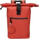 Breloc rotund cu clips, Everestus, 2610E18152, Ø7.5 cm, Poliuretan, Rosu Brick
