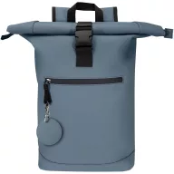   Breloc rotund cu clips, Everestus, 2610E18153, Ø7.5 cm, Poliuretan, Albastru Hale