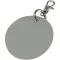 Breloc rotund cu clips, Everestus, 2610E18155, Ø7.5 cm, Poliuretan, Gri