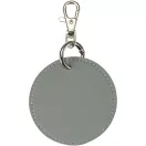Breloc rotund cu clips, Everestus, 2610E18155, Ø7.5 cm, Poliuretan, Gri