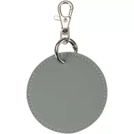   Breloc rotund cu clips, Everestus, 2610E18155, Ø7.5 cm, Poliuretan, Gri