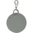 Breloc rotund cu clips, Everestus, 2610E18155, Ø7.5 cm, Poliuretan, Gri