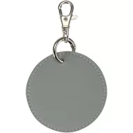   Breloc rotund cu clips, Everestus, 2610E18155, Ø7.5 cm, Poliuretan, Gri