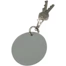 Breloc rotund cu clips, Everestus, 2610E18155, Ø7.5 cm, Poliuretan, Gri
