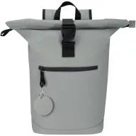   Breloc rotund cu clips, Everestus, 2610E18155, Ø7.5 cm, Poliuretan, Gri