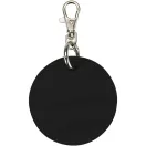 Breloc rotund cu clips, Everestus, 2610E18156, Ø7.5 cm, Poliuretan, Negru