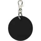 Breloc rotund cu clips, Everestus, 2610E18156, Ø7.5 cm, Poliuretan, Negru
