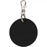   Breloc rotund cu clips, Everestus, 2610E18156, Ø7.5 cm, Poliuretan, Negru