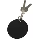 Breloc rotund cu clips, Everestus, 2610E18156, Ø7.5 cm, Poliuretan, Negru
