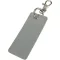 Breloc dreptunghiular cu clips, Everestus, 2610E18149, 9.5x4 cm, Poliuretan, Gri