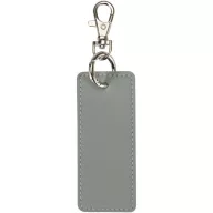   Breloc dreptunghiular cu clips, Everestus, 2610E18149, 9.5x4 cm, Poliuretan, Gri