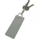 Breloc dreptunghiular cu clips, Everestus, 2610E18149, 9.5x4 cm, Poliuretan, Gri