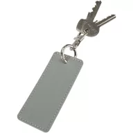   Breloc dreptunghiular cu clips, Everestus, 2610E18149, 9.5x4 cm, Poliuretan, Gri