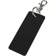  Breloc dreptunghiular cu clips, Everestus, 2610E18150, 9.5x4 cm, Poliuretan, Negru