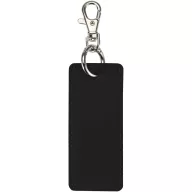   Breloc dreptunghiular cu clips, Everestus, 2610E18150, 9.5x4 cm, Poliuretan, Negru