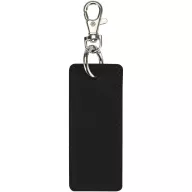   Breloc dreptunghiular cu clips, Everestus, 2610E18150, 9.5x4 cm, Poliuretan, Negru
