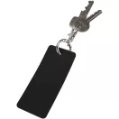 Breloc dreptunghiular cu clips, Everestus, 2610E18150, 9.5x4 cm, Poliuretan, Negru
