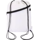Saculet rucsac cu snur, Everestus, 2610E17934, 33x45.5 cm, Poliester, Alb