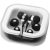 Sargas earbuds with microphone, ABS and PVC, solid black