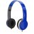 Cheaz foldable headphones, ABS Plastic, Blue
