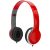 Cheaz foldable headphones, ABS Plastic, Red