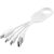 Troup 4-in-1 charging cable with type-C tip, ABS Plastic, White