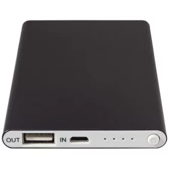 Pep 4000 mAh power bank, Aluminium, solid black