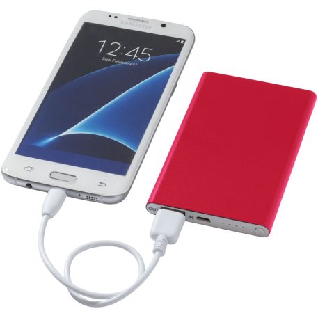 Pep 4000 mAh power bank, Aluminium, Red