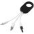The Troop 3-in-1 Charging Cable, ABS Plastic, solid black