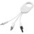 The Troop 3-in-1 Charging Cable, ABS Plastic, White