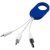 The Troop 3-in-1 Charging Cable, ABS Plastic, Royal blue