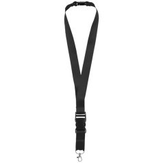   Lanyard cu catarama detasabila, 48x2.5 cm, Everestus, 20SEP1517, Poliester, Negru