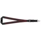 Lanyard cu catarama detasabila, 48x2.5 cm, Everestus, 20SEP1517, Poliester, Negru