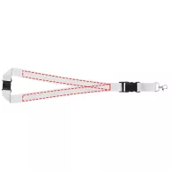   Lanyard cu catarama detasabila, 48x2.5 cm, Everestus, 20SEP1518, Poliester, Alb