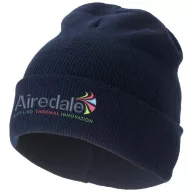 Irwin beanie, Unisex, 1x1 Rib knit of 100% Acrylic, Navy