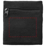   Brisky performance wristband with zippered pocket, Cotton, solid black
