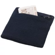   Brisky performance wristband with zippered pocket, Cotton, Navy