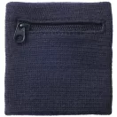 Brisky performance wristband with zippered pocket, Cotton, Navy