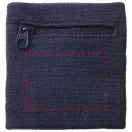 Brisky performance wristband with zippered pocket, Cotton, Navy
