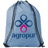 Oriole premium drawstring backpack, 210D Polyester, Sky blue