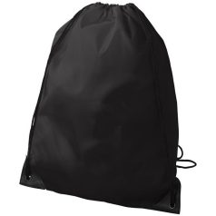   Oriole premium drawstring backpack, 210D Polyester, solid black