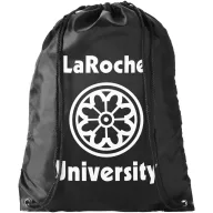   Oriole premium drawstring backpack, 210D Polyester, solid black
