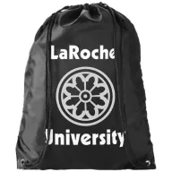   Oriole premium drawstring backpack, 210D Polyester, solid black